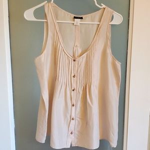 J Crew Silk Blush Pink Tank Sz S